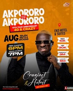 Akpororo - 10th Year Anniversary event media